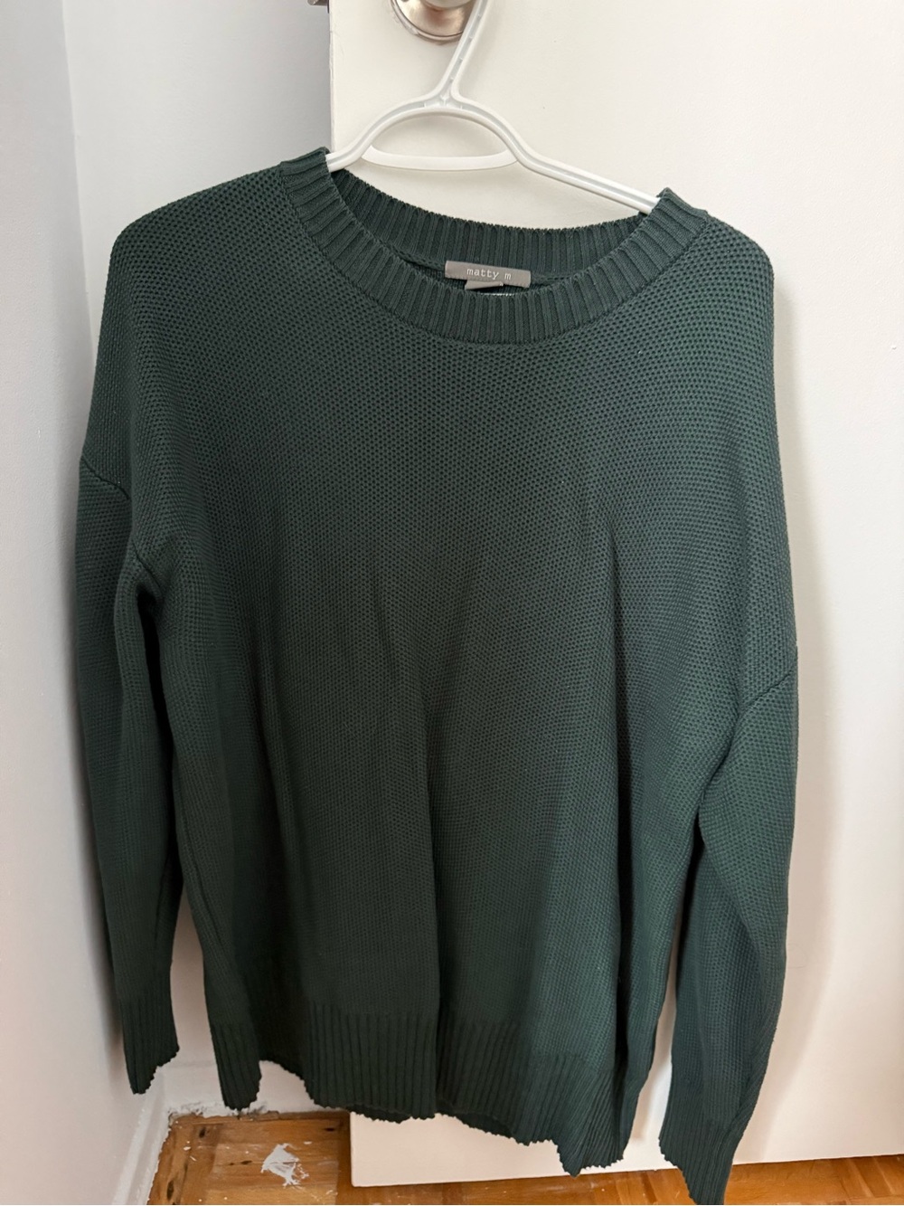 Matty M Women’s Crewneck Sweater in Dark Green